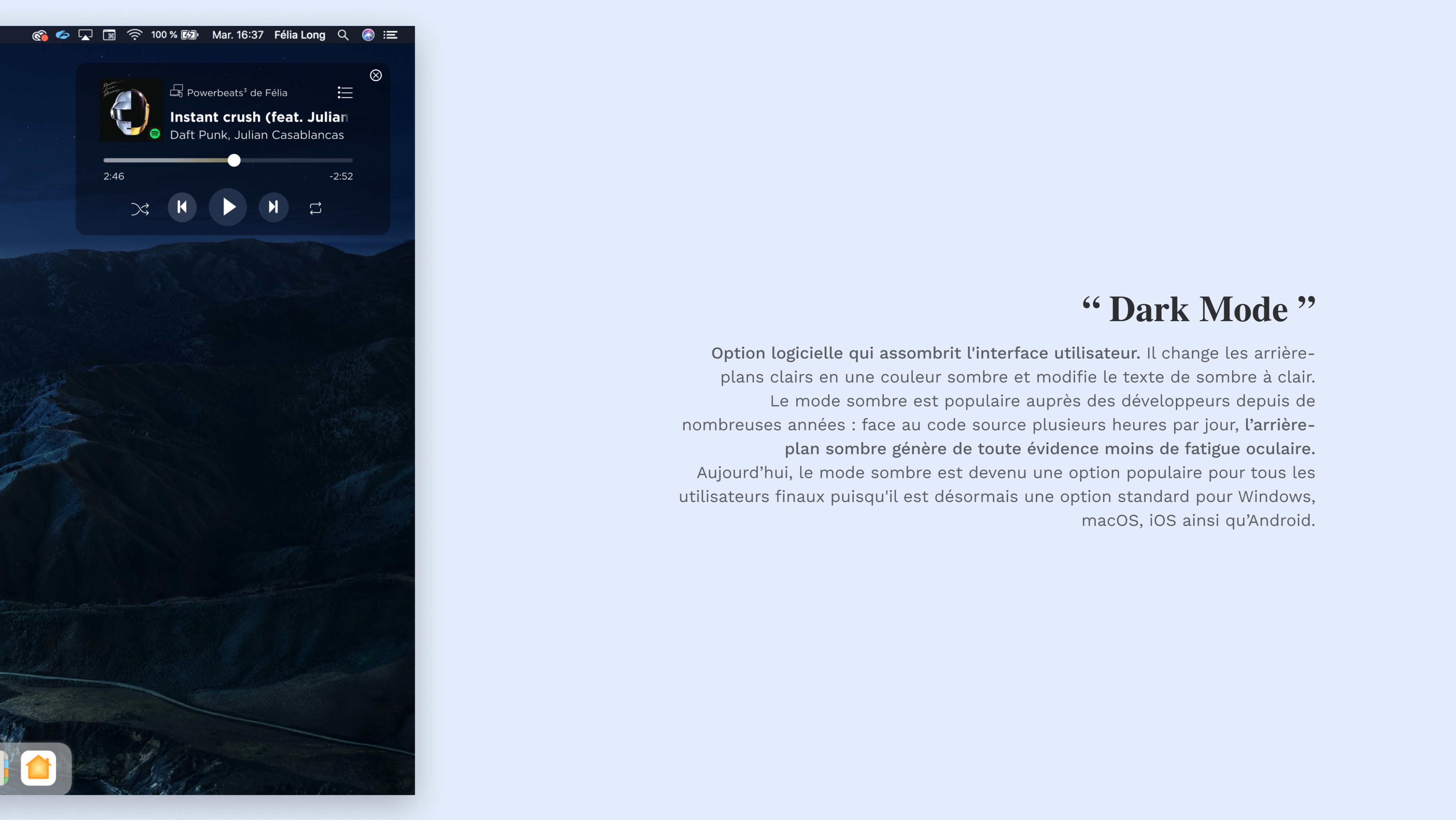 spotify dark mode