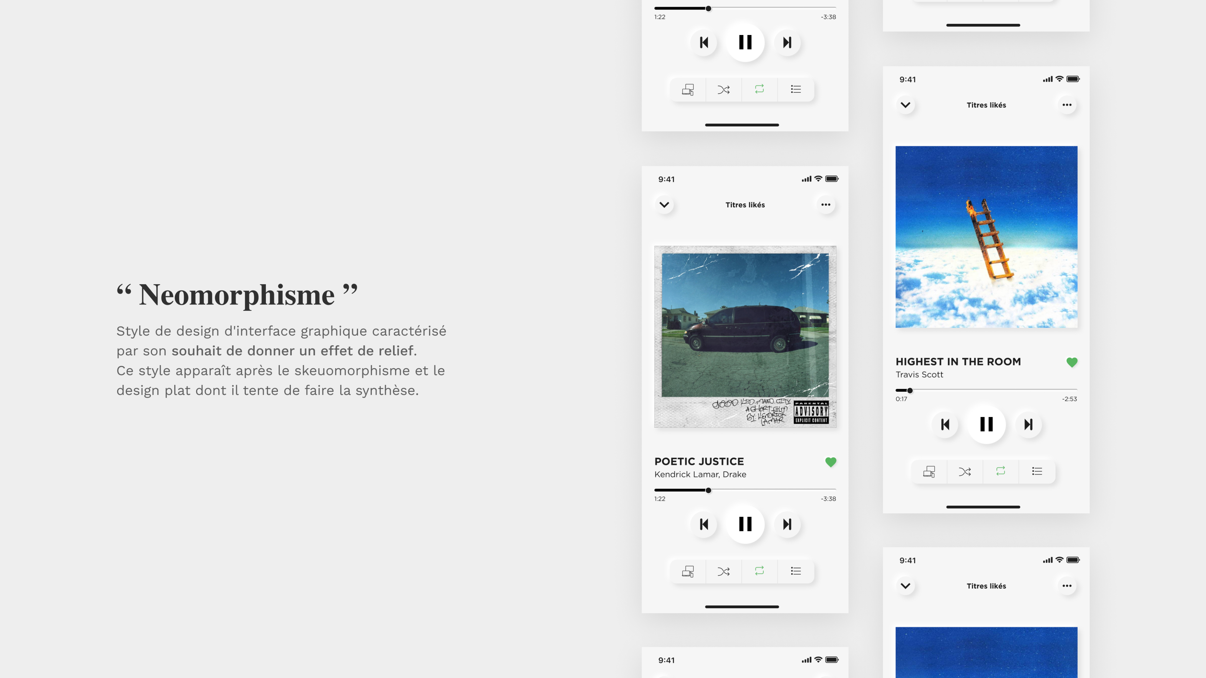 spotify neomorphism