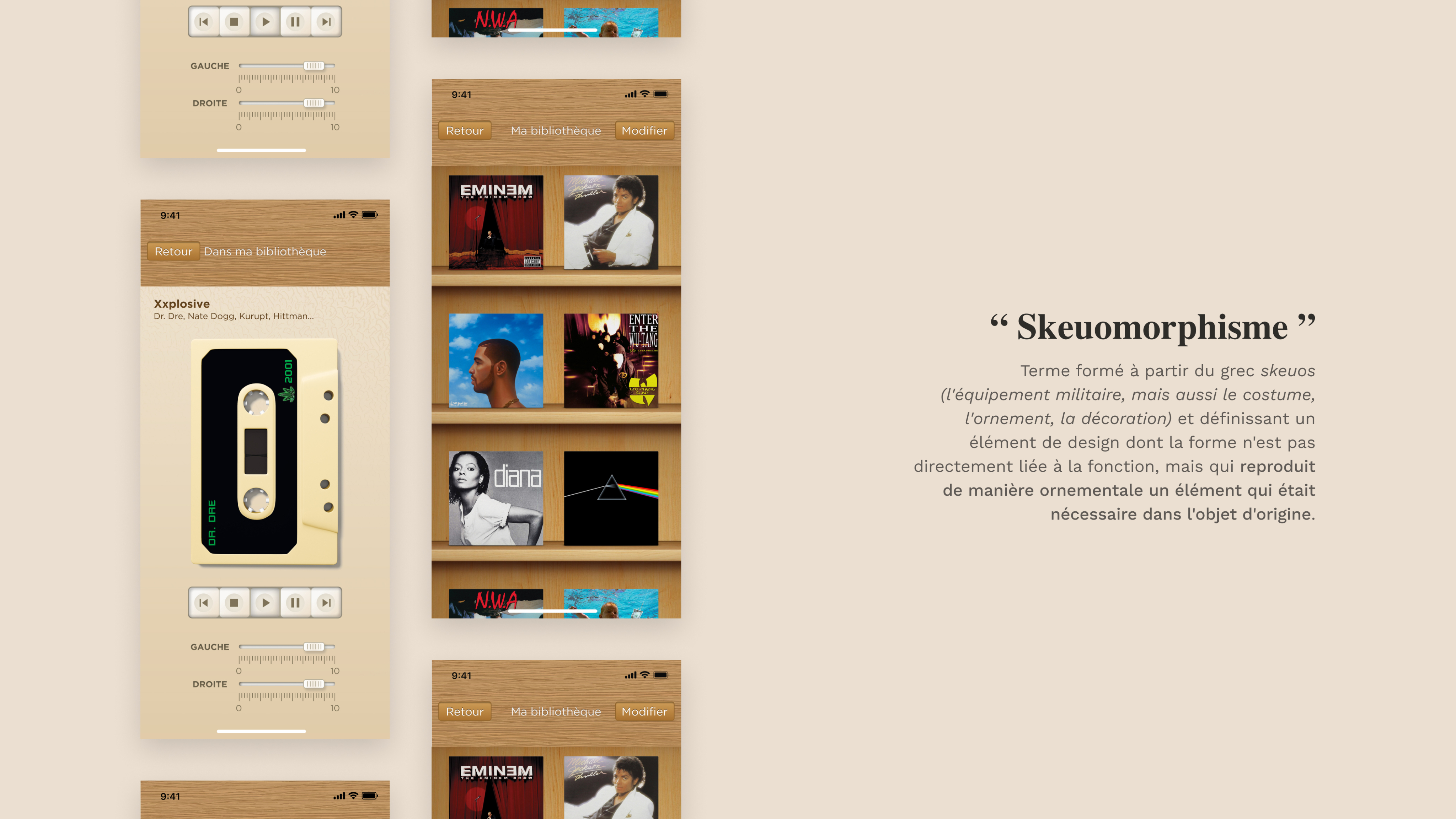 spotify skeuomorphisme
