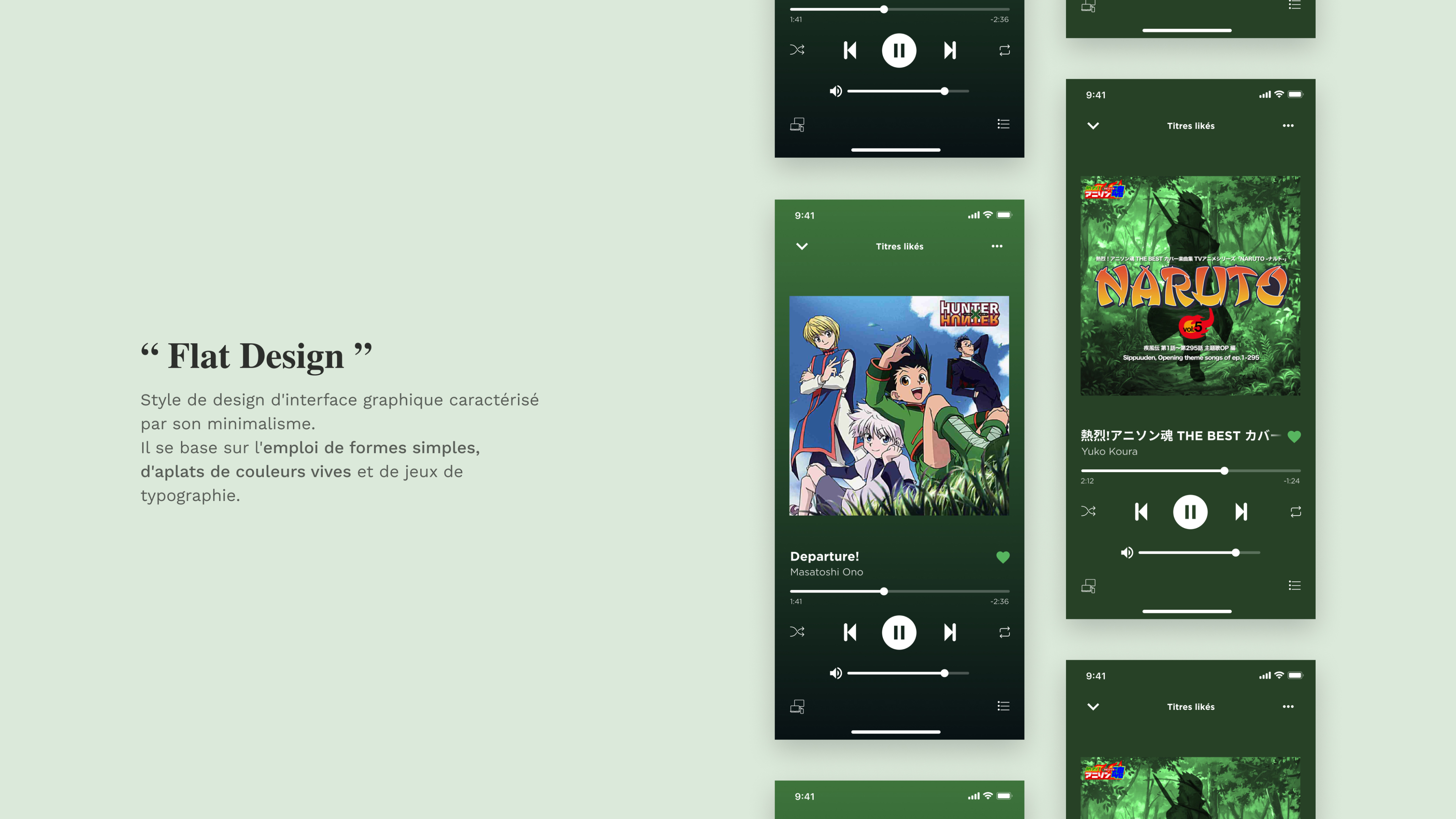 spotify flat design